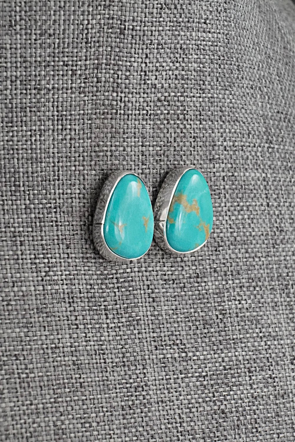 Turquoise & Sterling Silver Earrings - Rosemary Saunders
