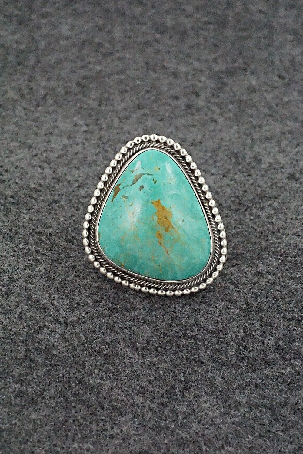 Turquoise & Sterling Silver Ring - Daniel Benally - Size 8 Adj.
