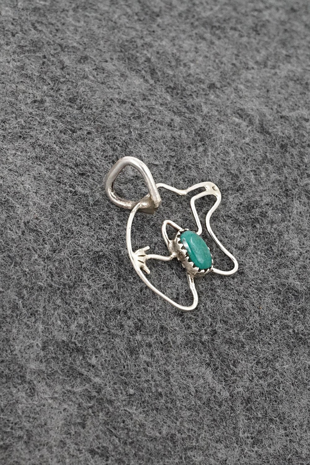 Turquoise & Sterling Silver Pendant - Priscilla Reeder