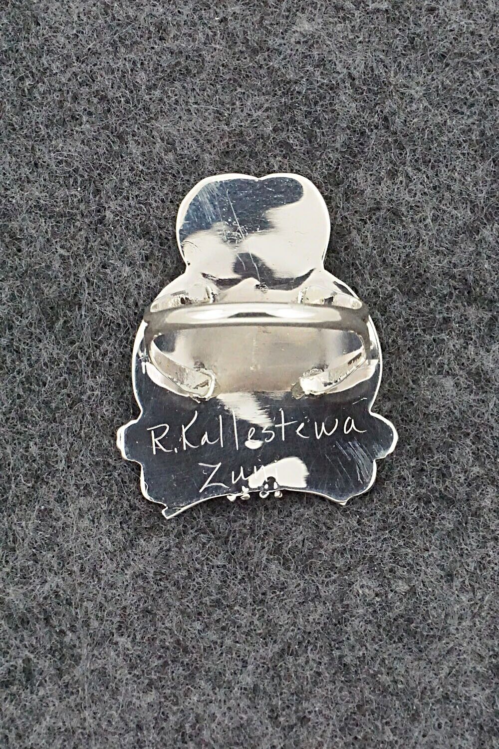 Multi-Stone & Sterling Silver Ring - Reginda Kallestewa - Size 8