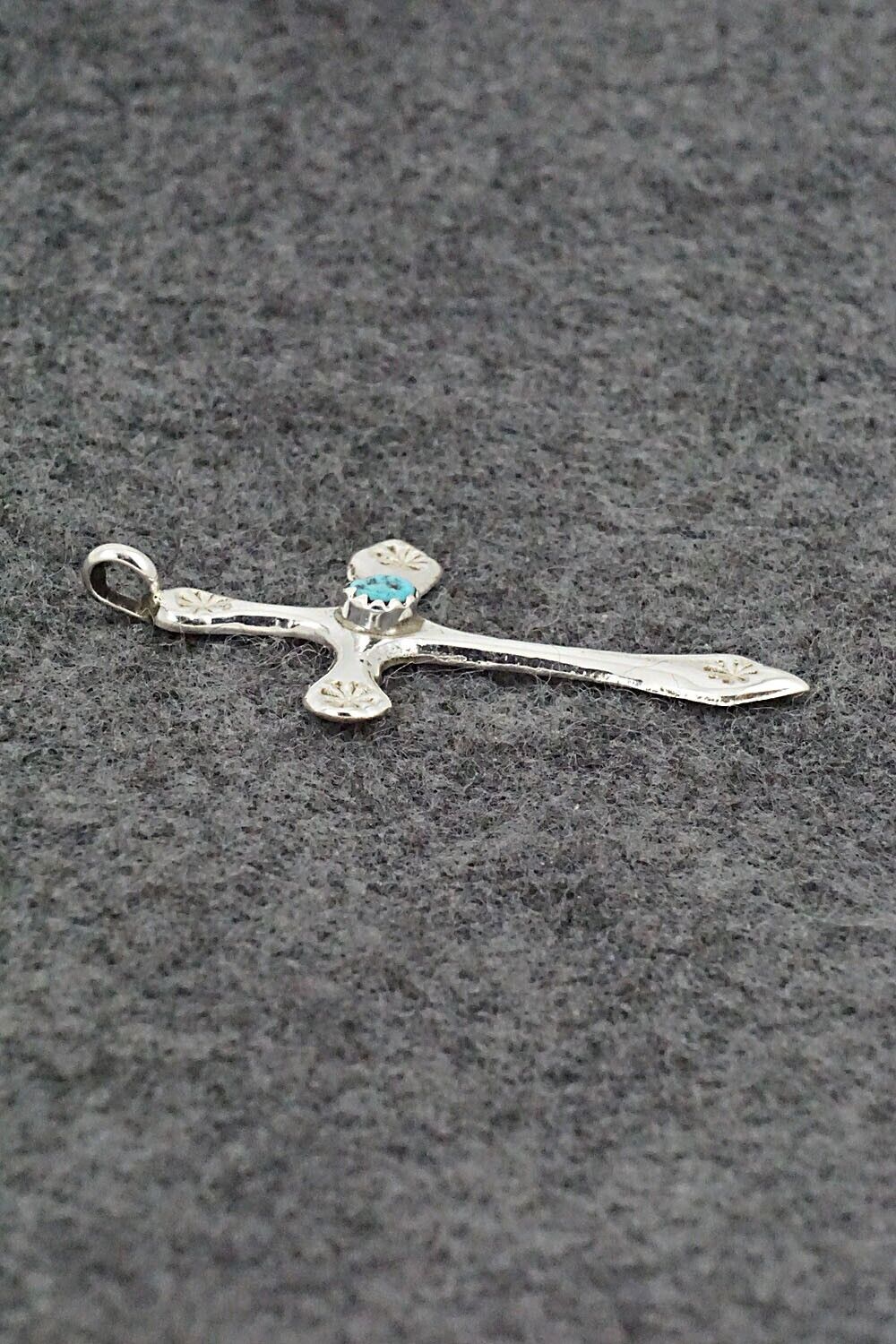 Turquoise & Sterling Silver Pendant - Thomas Johnson