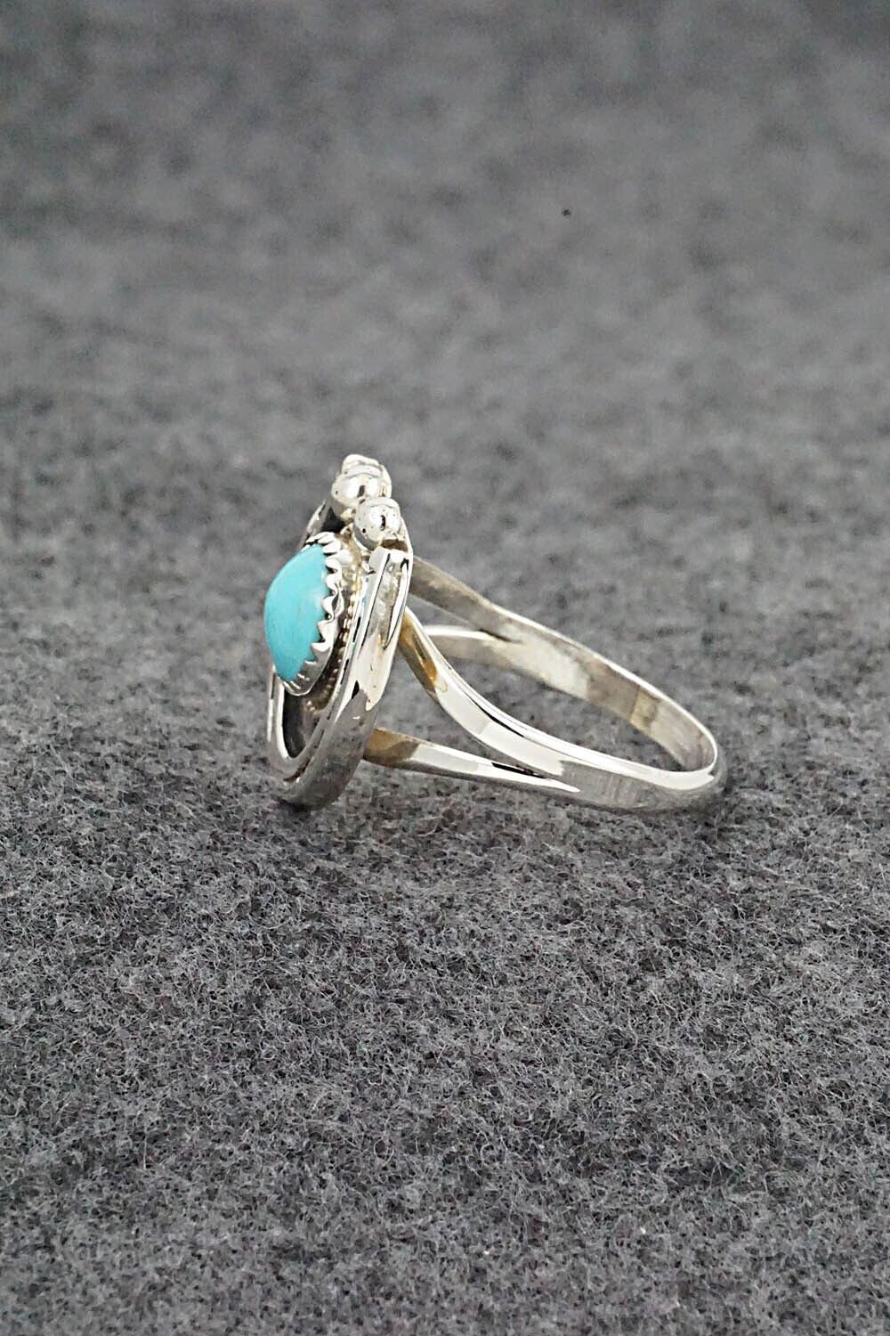 Turquoise & Sterling Silver Ring - Alice Rose Saunders - Size 9.25