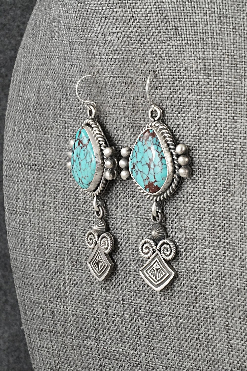 Turquoise & Sterling Silver Earrings - Michael Calladitto