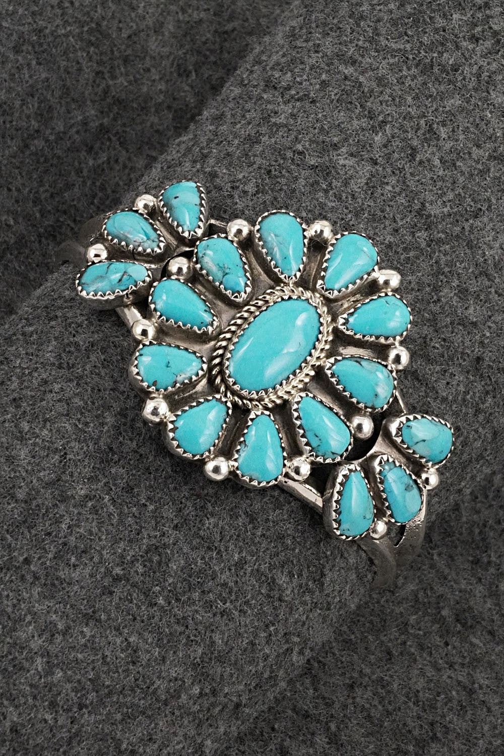 Turquoise & Sterling Silver Bracelet - Evelyn Platero