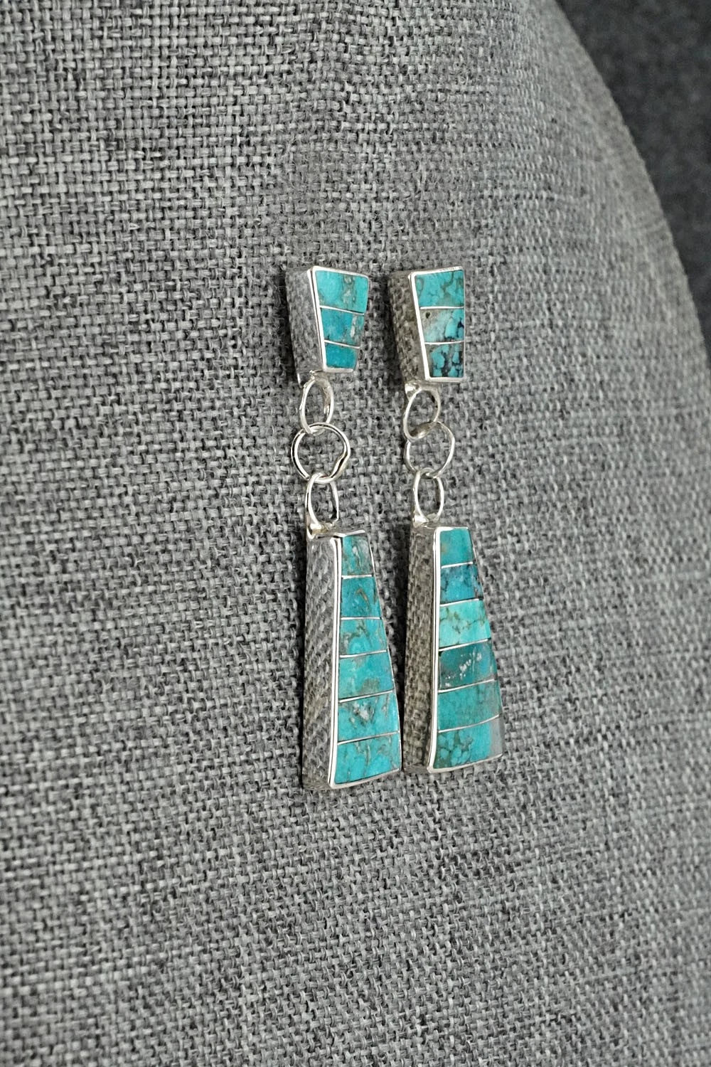 Turquoise and Sterling Silver Earrings - Michelle Haloo