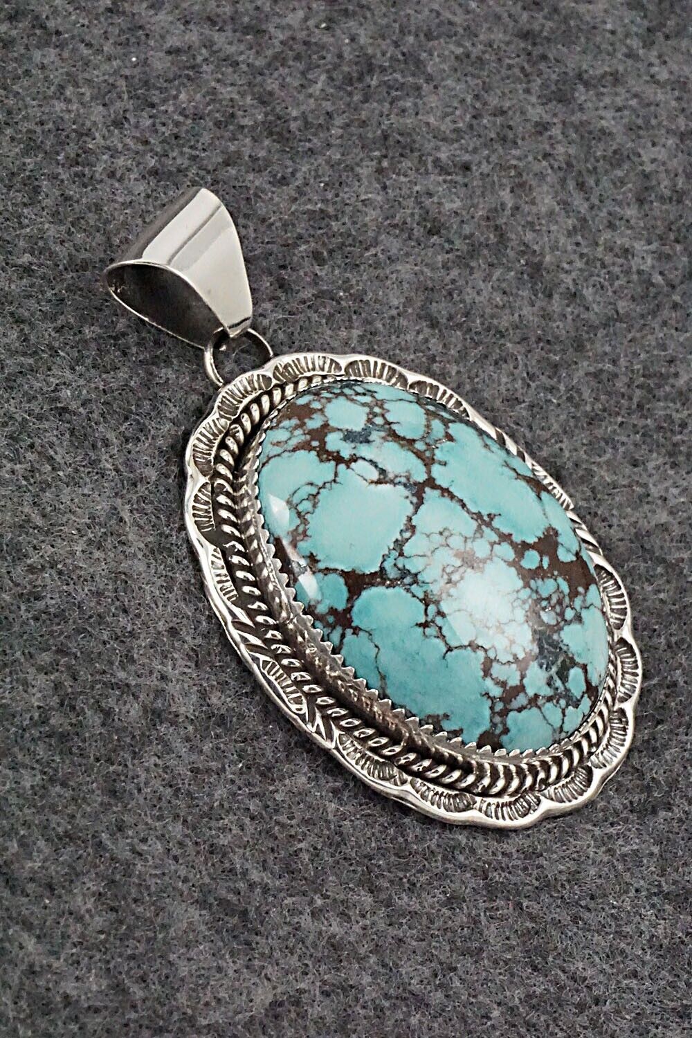 Turquoise & Sterling Silver Pendant - Freda Martinez