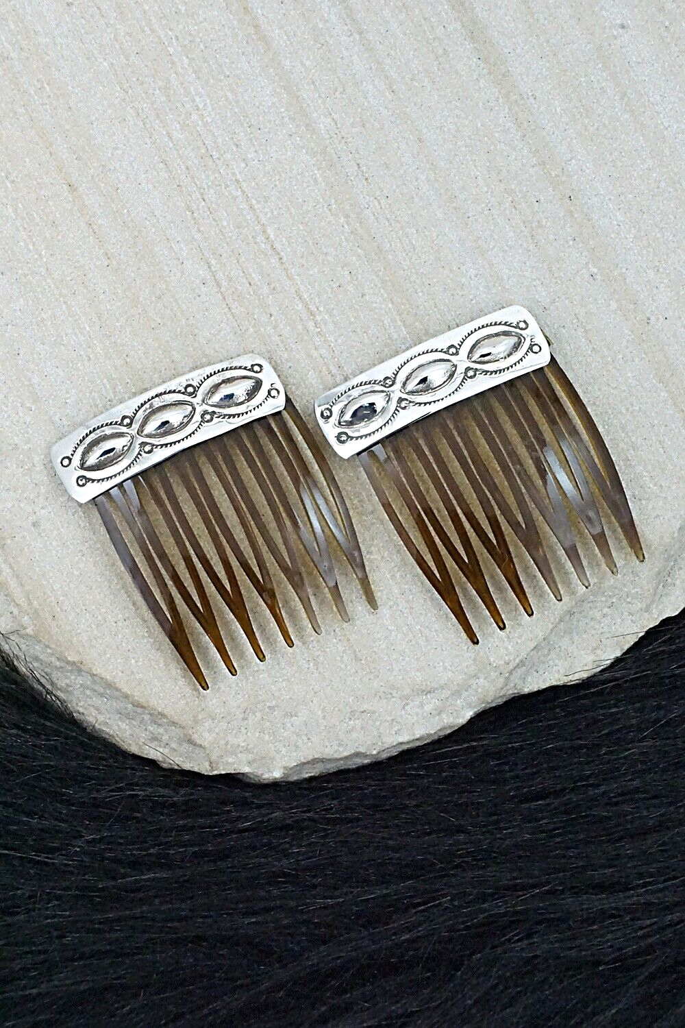 Sterling Silver Hair Combs - Jennie Blackgoat