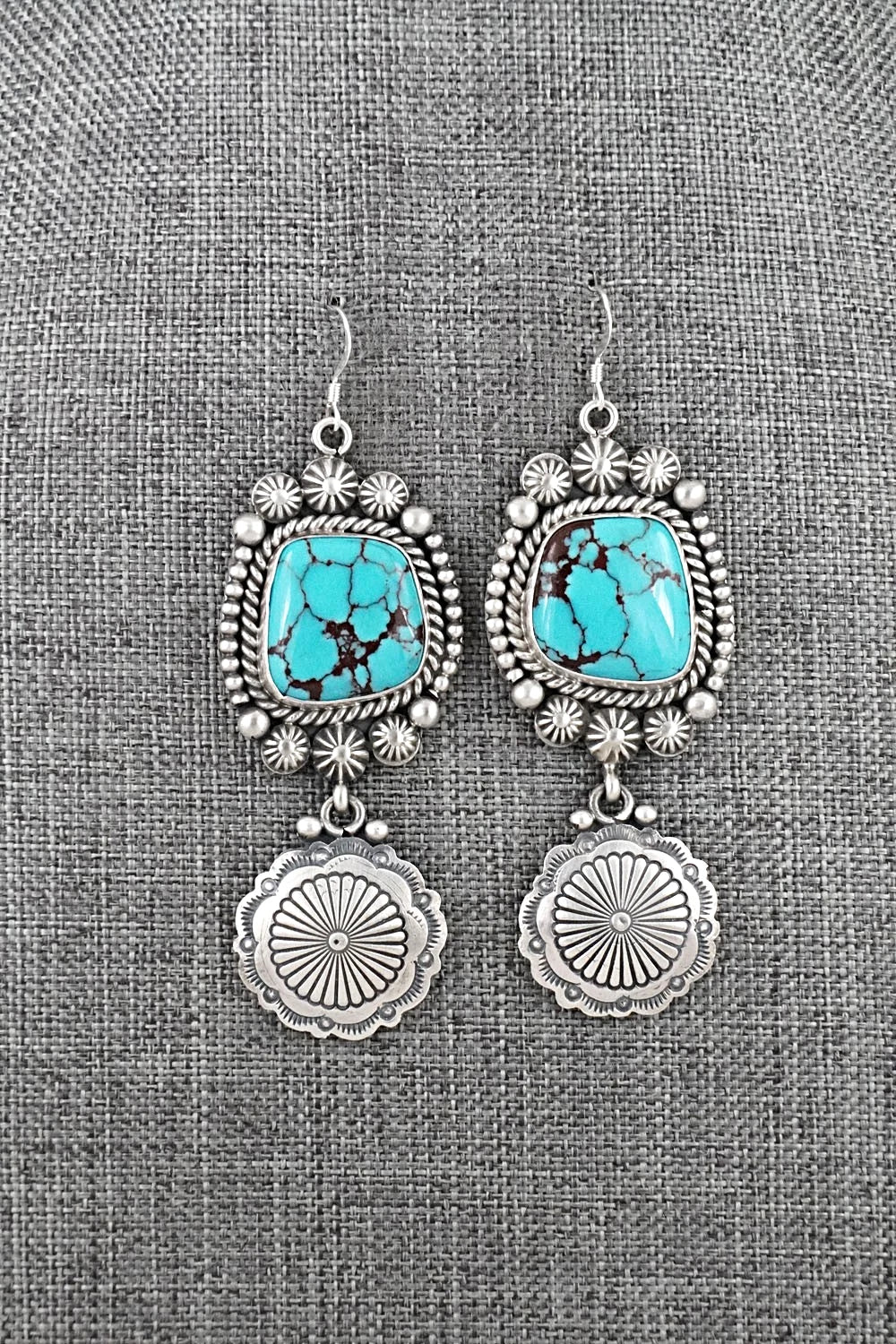 Turquoise & Sterling Silver Earrings - Michael Calladitto