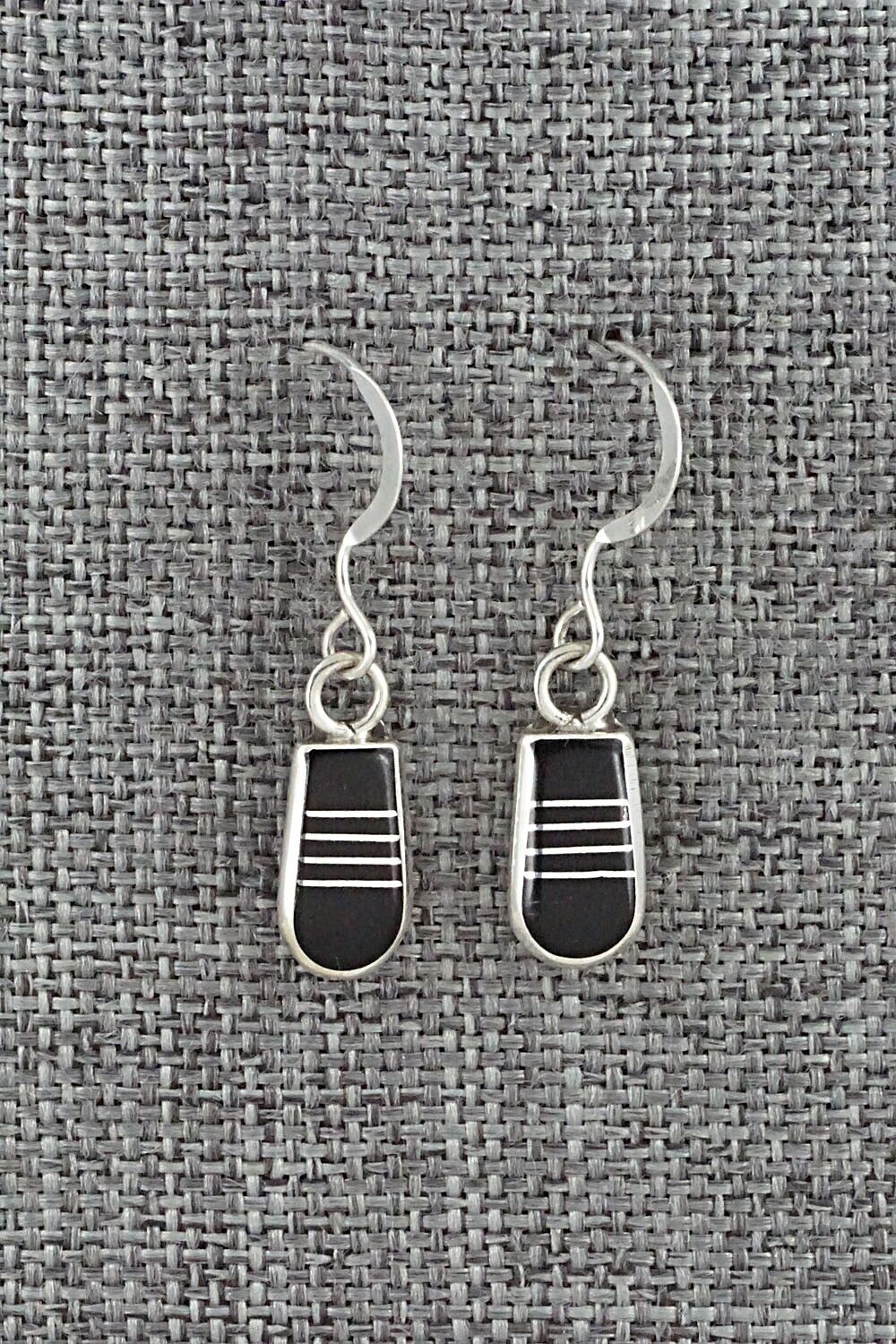 Onyx & Sterling Silver Earrings - Valentino Laate
