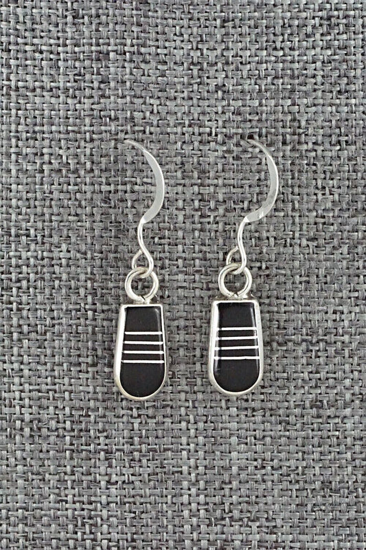 Onyx & Sterling Silver Earrings - Valentino Laate