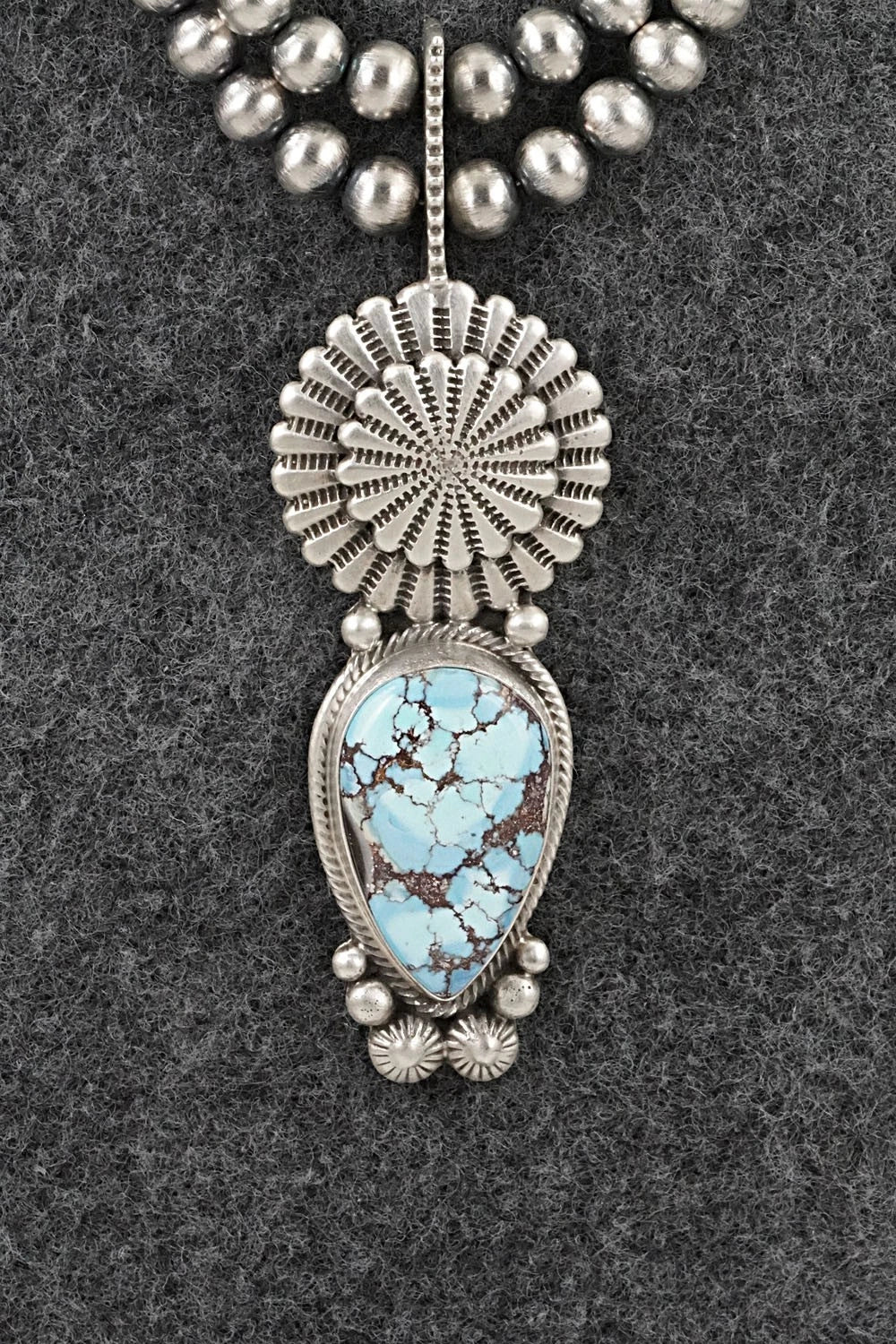 Turquoise & Sterling Silver Necklace - Tom Lewis