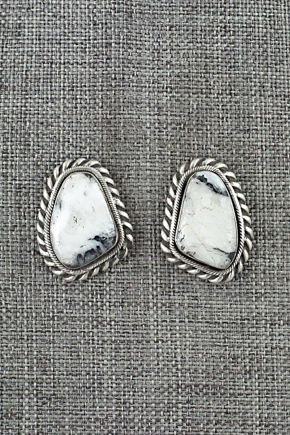 White Buffalo & Sterling Silver Earrings - Sharon McCarthy