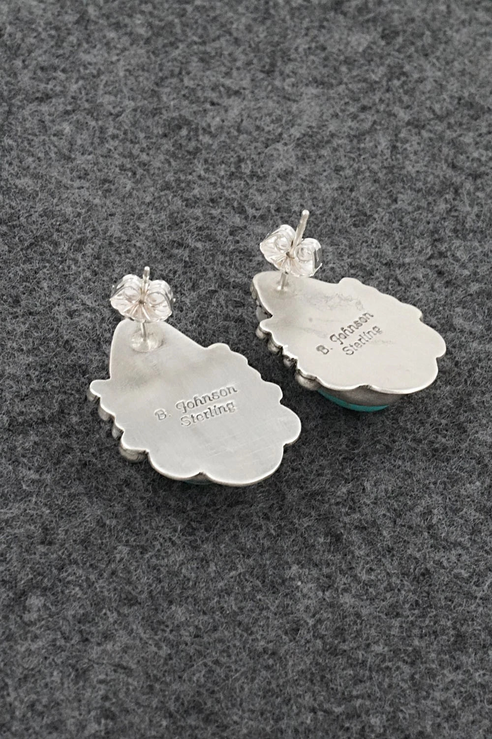Turquoise & Sterling Silver Earrings - Bobby Johnson