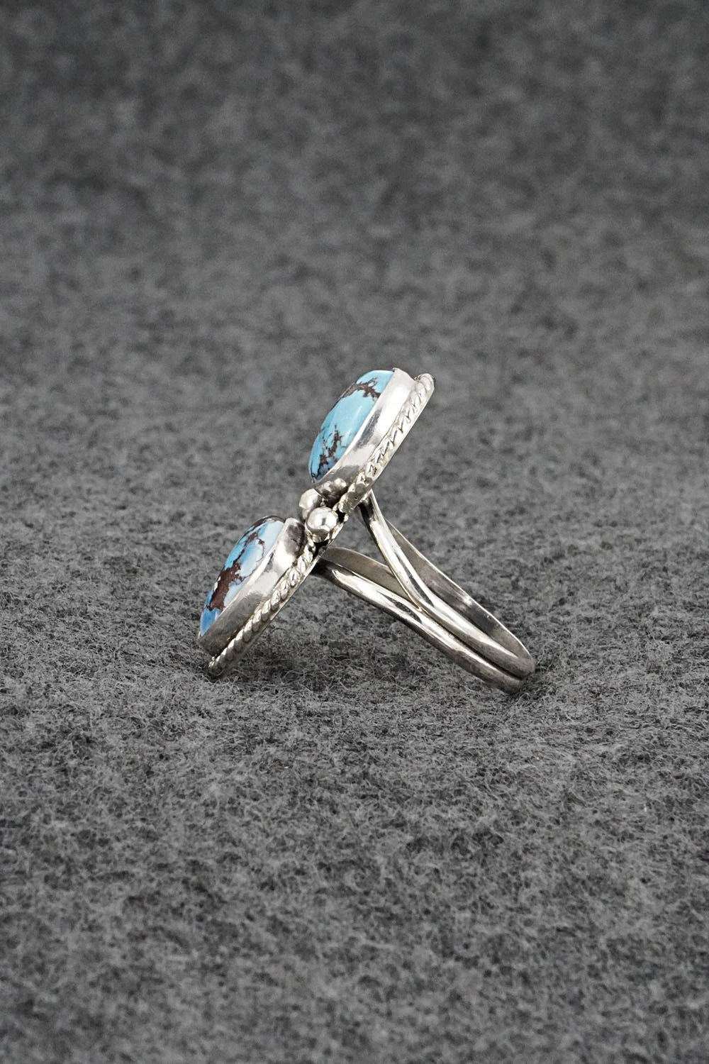 Turquoise & Sterling Silver Ring - Eugene Gruber - Size 8
