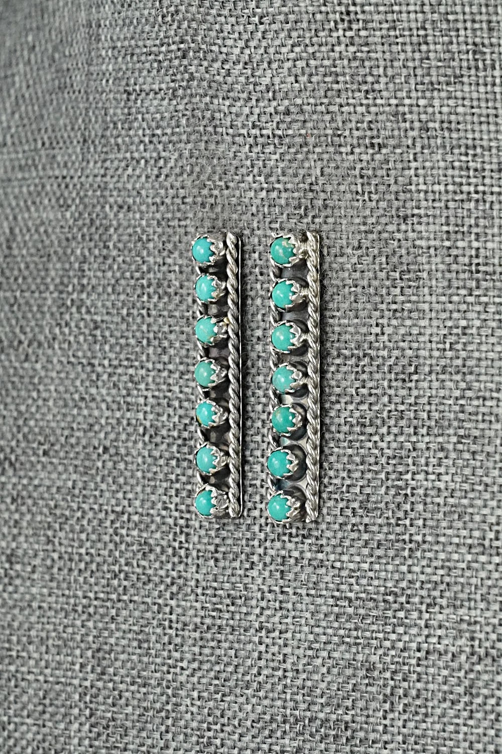 Turquoise & Sterling Silver Earrings - Dominic Duboise