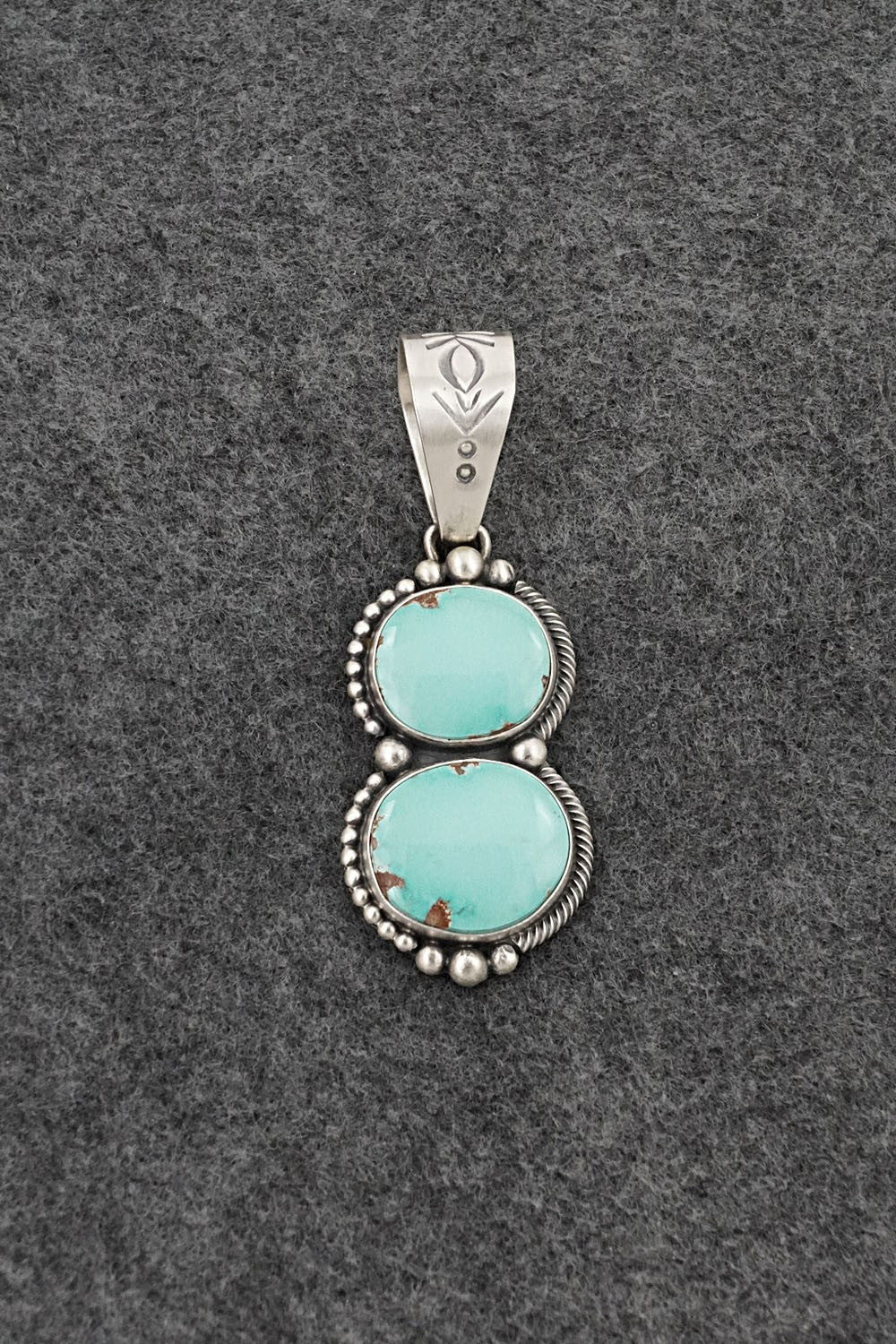 Turquoise & Sterling Silver Pendant - Darrin Livingston