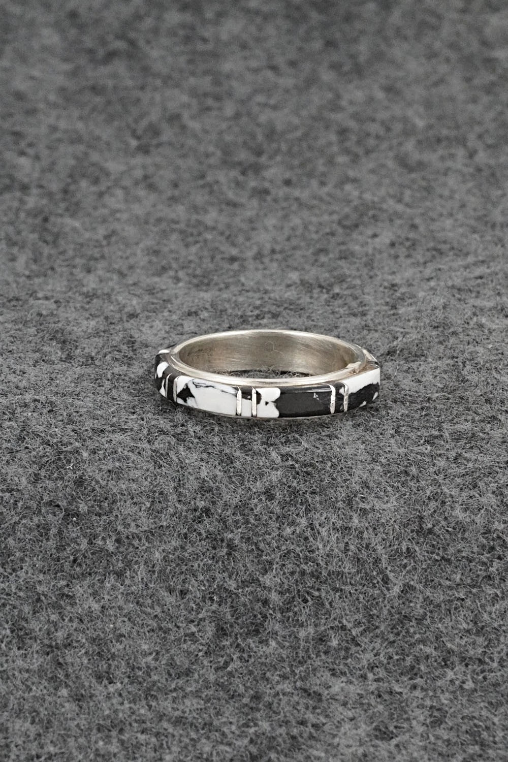 White Buffalo & Sterling Silver Ring - Terrance Panteah - Size 9