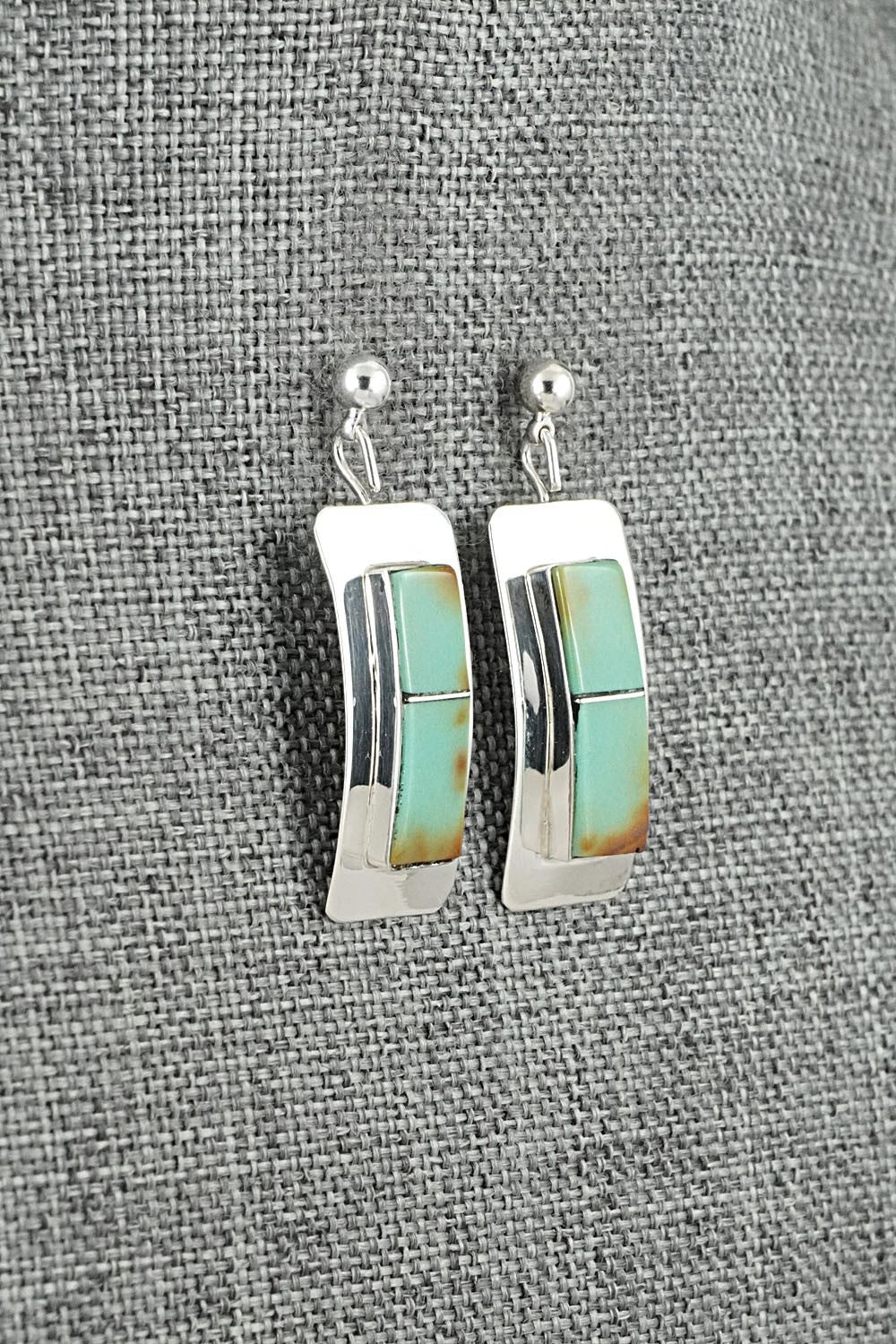 Turquoise & Sterling Silver Earrings - Brenda Pete