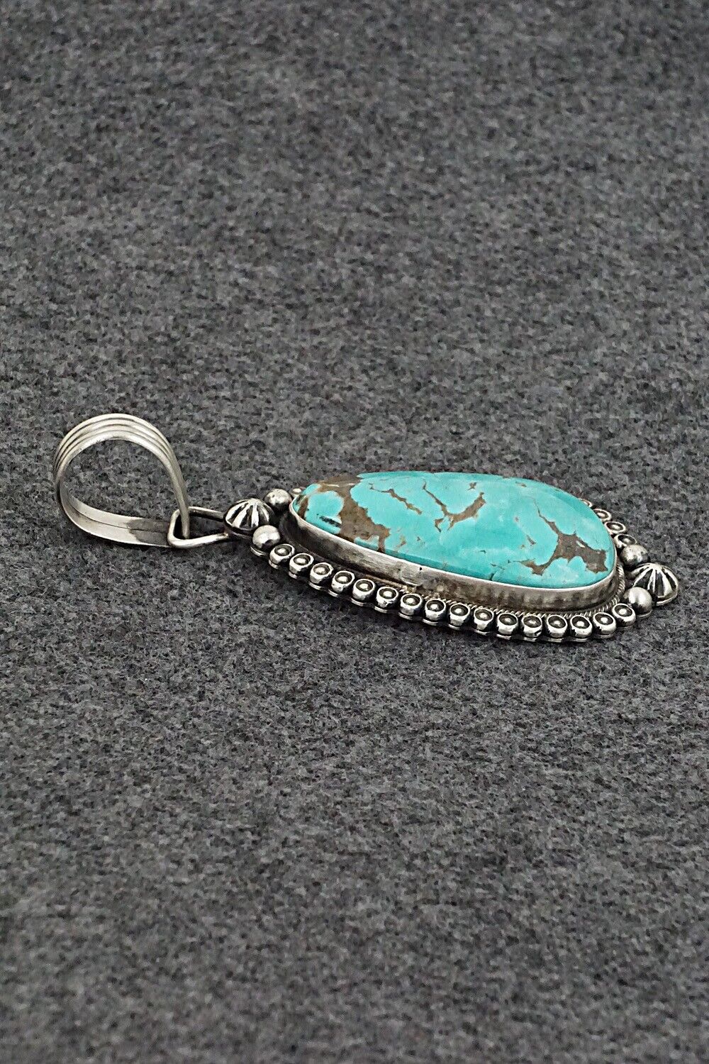 Turquoise & Sterling Silver Pendant - Jackson Hoskie