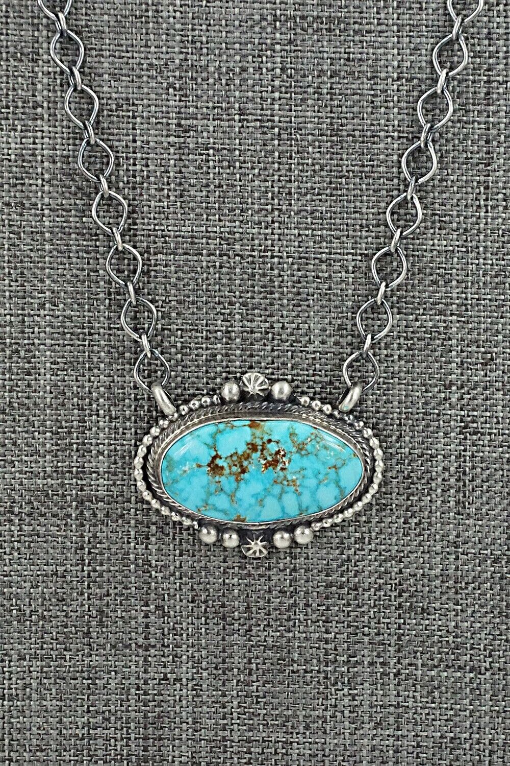 Turquoise & Sterling Silver Necklace - Randy Billy