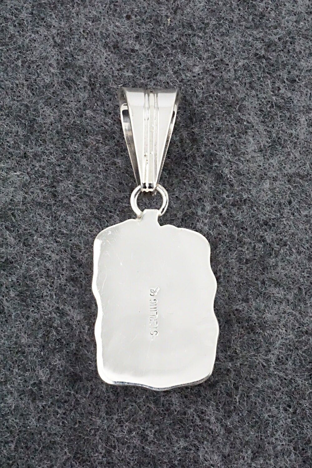 Coral & Sterling Silver Pendant - Samuel Yellowhair