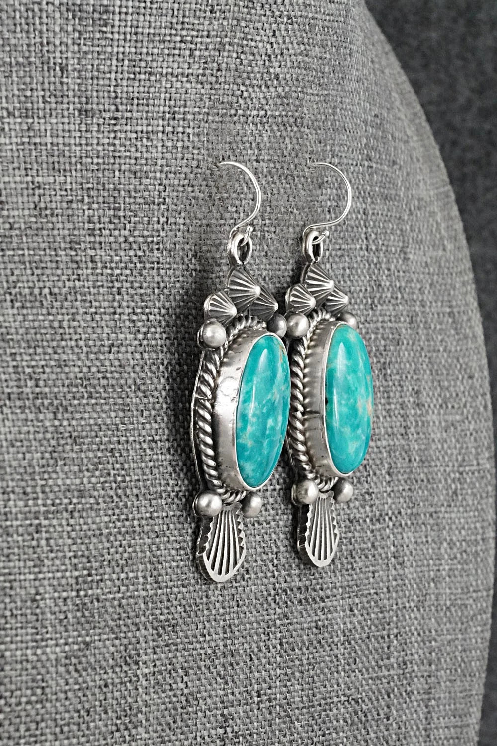 Turquoise & Sterling Silver Earrings - Michael Calladitto