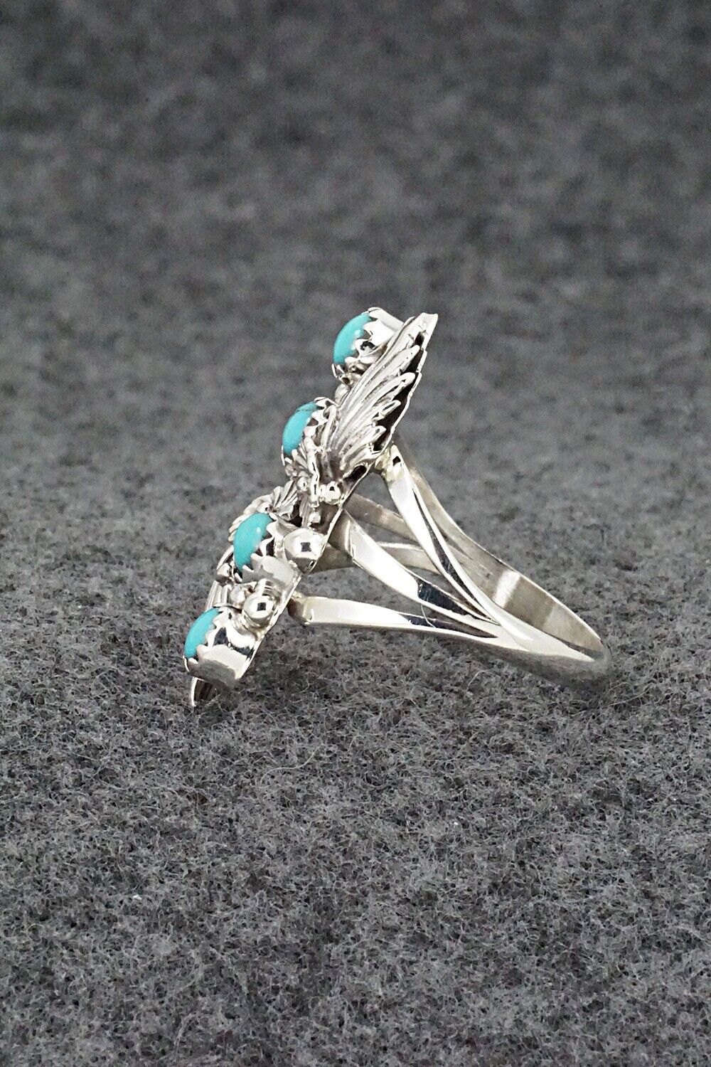 Turquoise & Sterling Silver Ring - Alice Rose Saunders - Size 8.25
