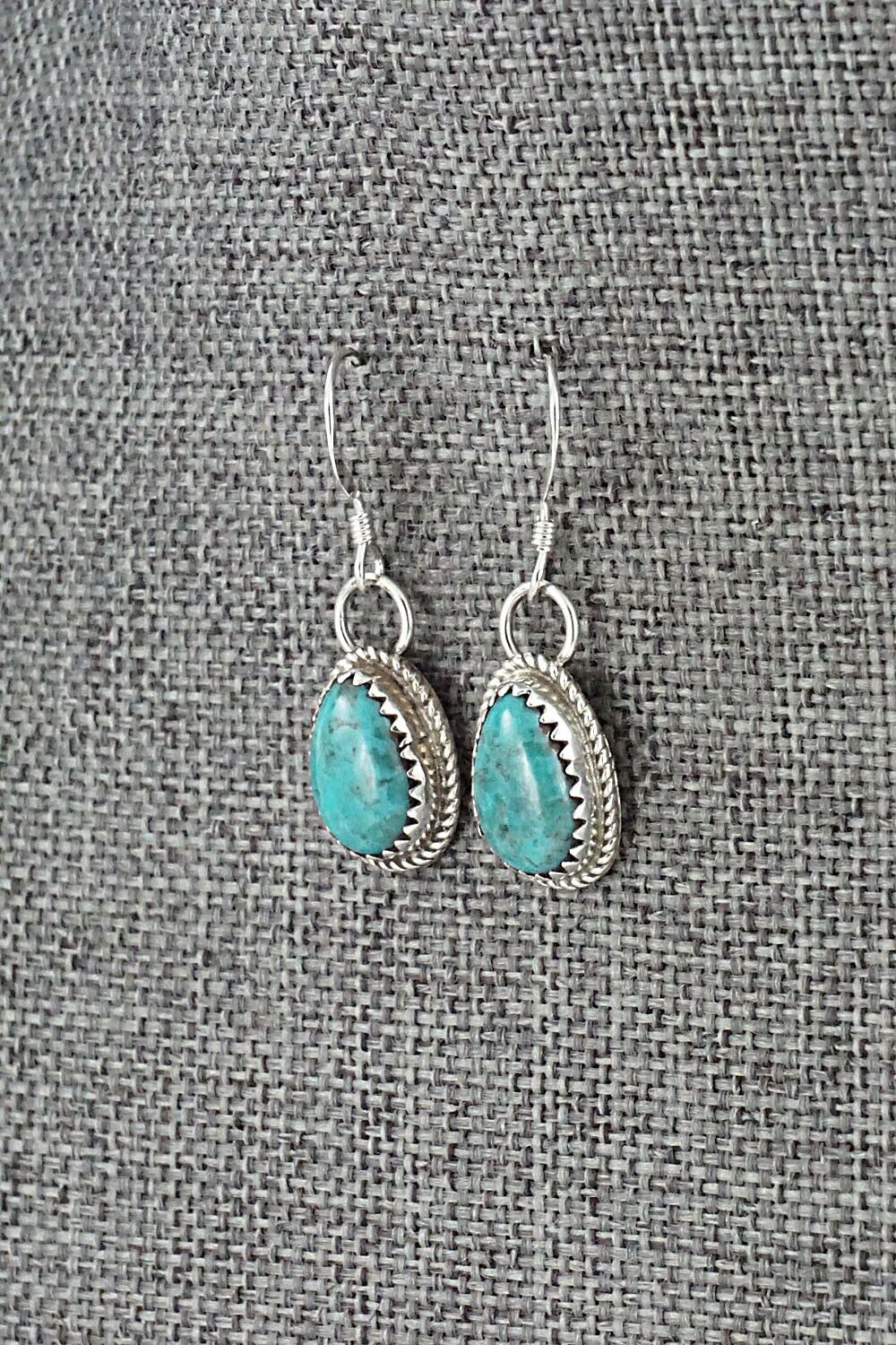 Turquoise & Sterling Silver Earrings - Ernest Hawthorne