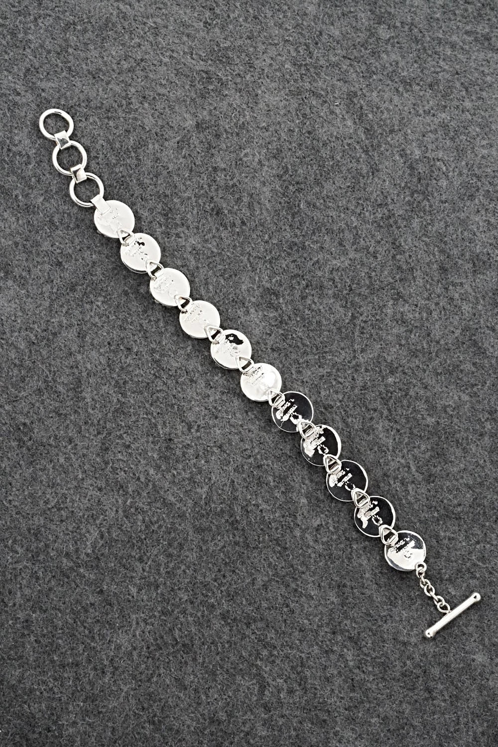 Turquoise & Sterling Silver Link Bracelet - Akee Douglas