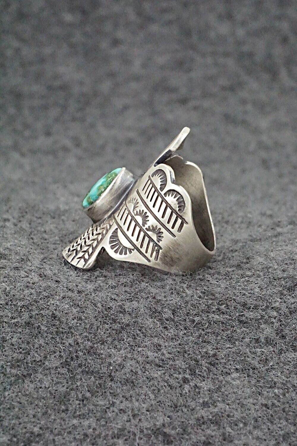 Turquoise and Sterling Silver Ring - Raymond Coriz - Size 7