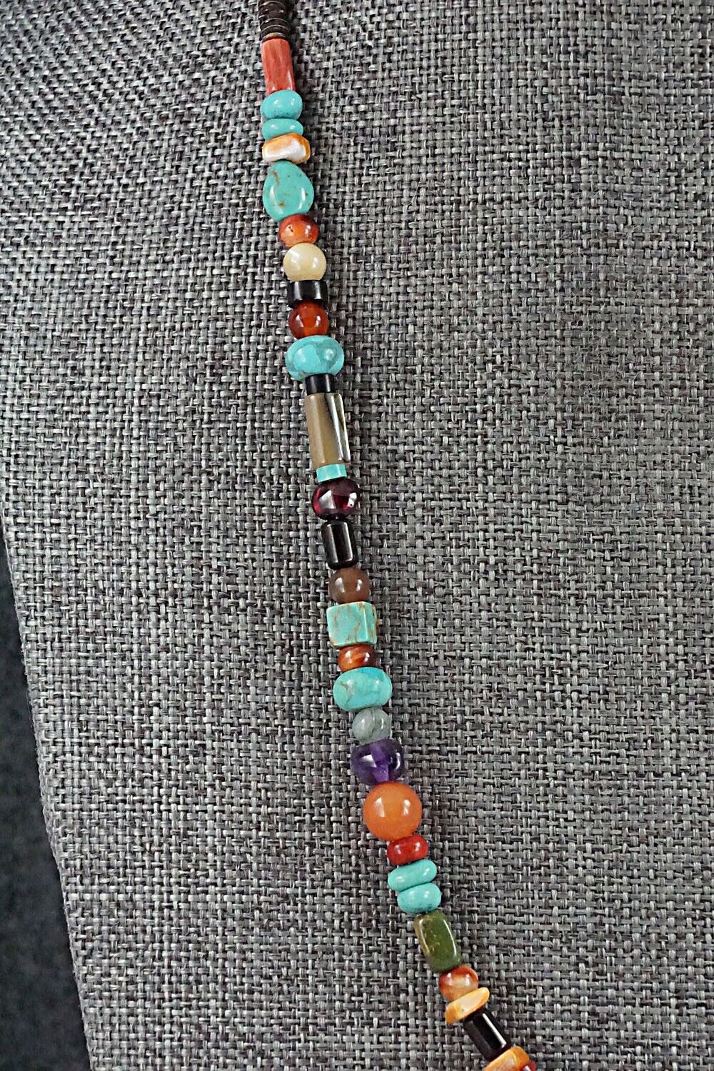 Multi-Stone and Sterling Silver Necklace - Helen Tsosie