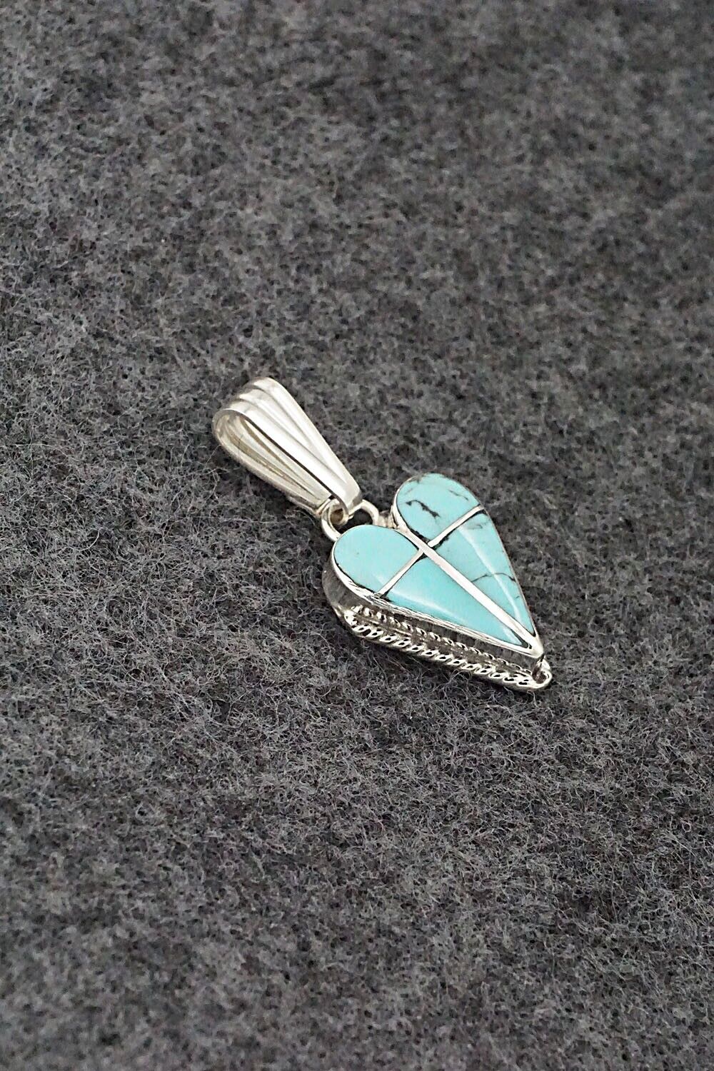 Turquoise & Sterling Silver Pendant - Velda Nastacio