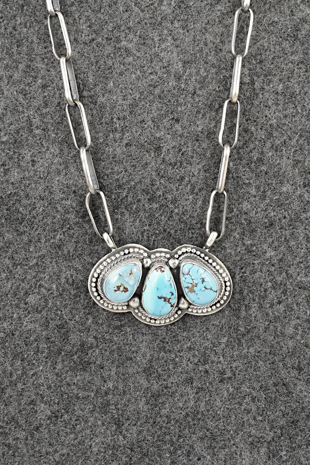Turquoise & Sterling Silver Necklace - Darrin Livingston