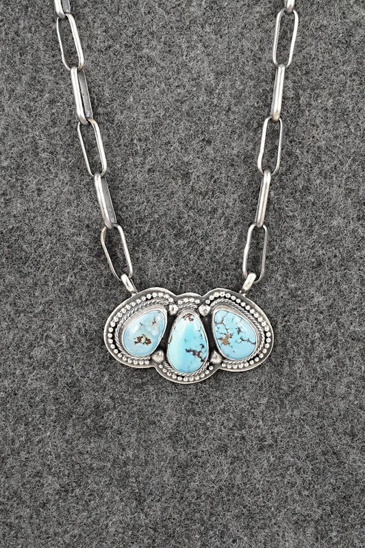 Turquoise & Sterling Silver Necklace - Darrin Livingston