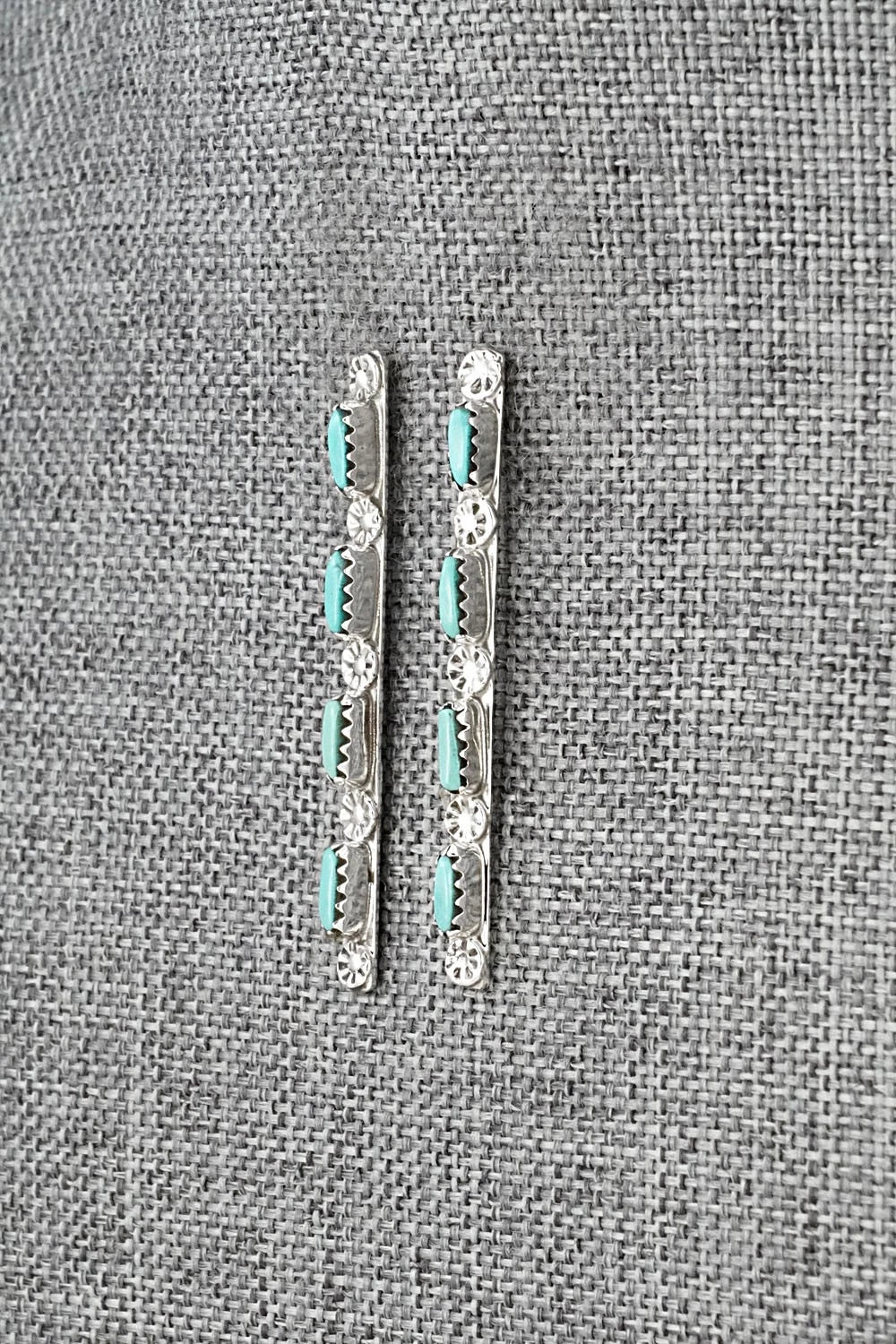 Turquoise & Sterling Silver Earrings - Murray Hannaweeka