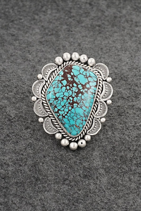 Turquoise & Sterling Silver Ring - Rosita Calladitto - Size 9.5