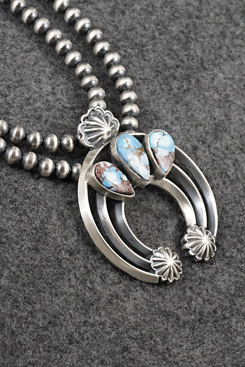 Turquoise & Sterling Silver Necklace - Davey Morgan