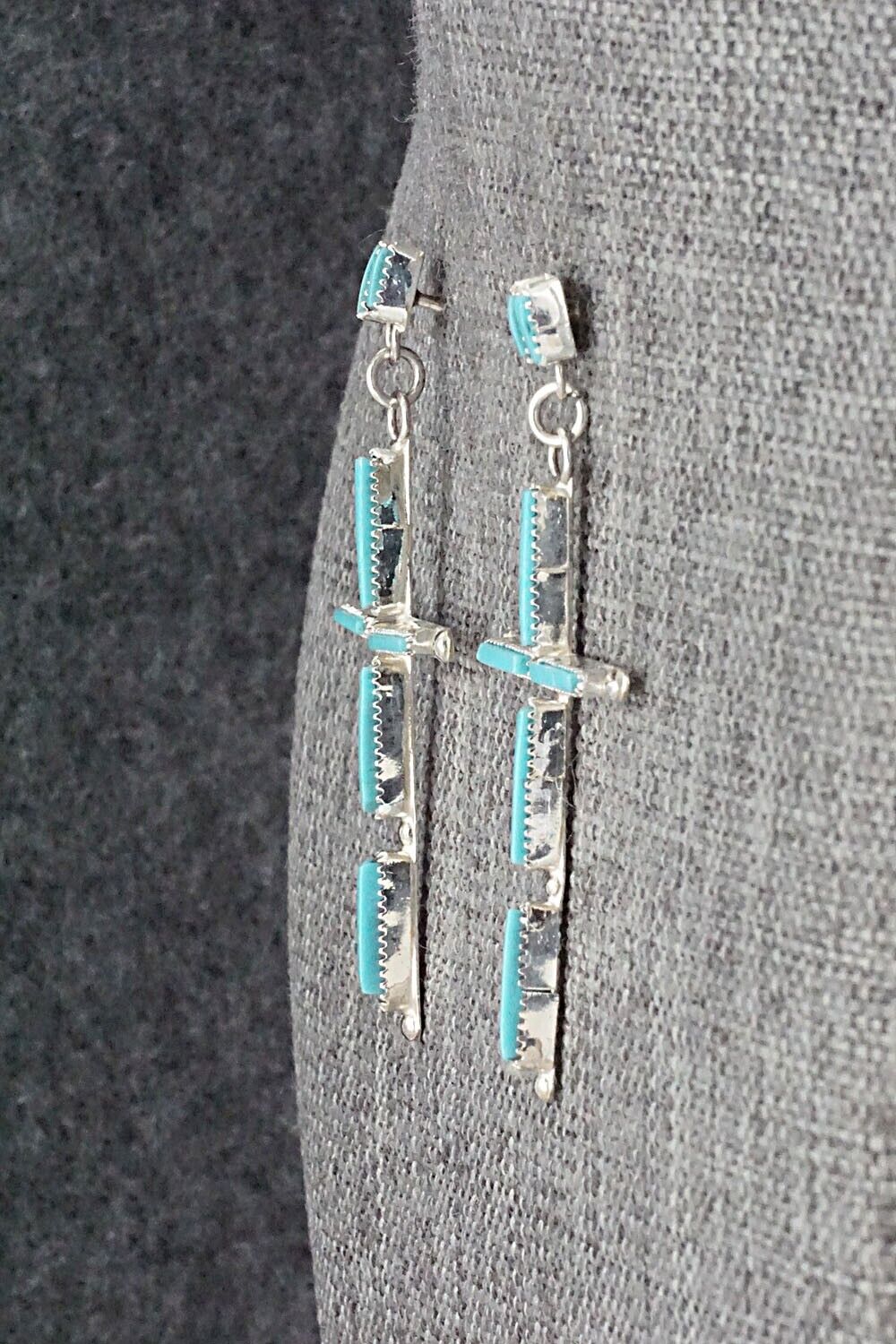 Turquoise & Sterling Silver Earrings - Ashley Laate