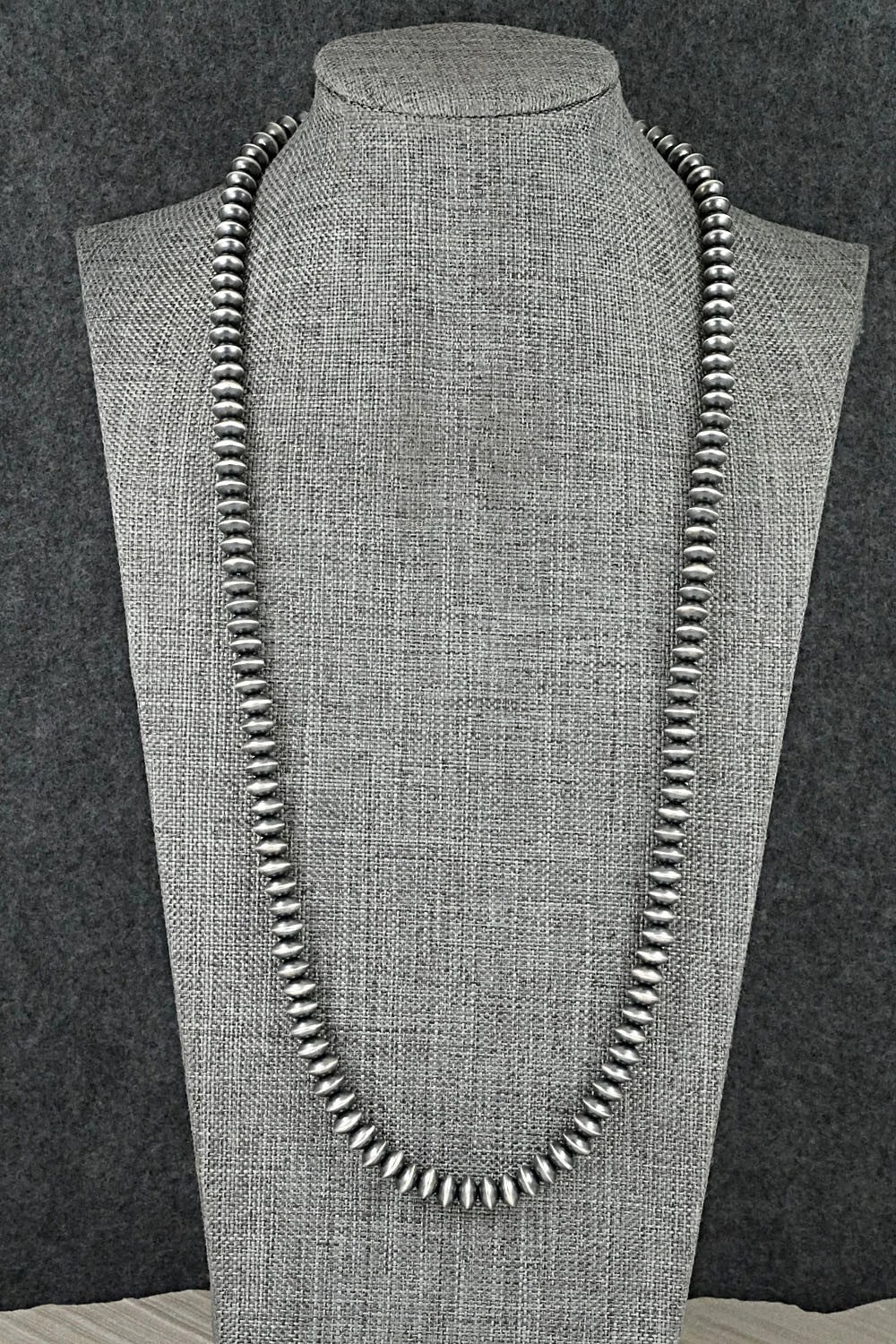 Sterling Silver Navajo Pearl Necklace 24" - Austin Haley