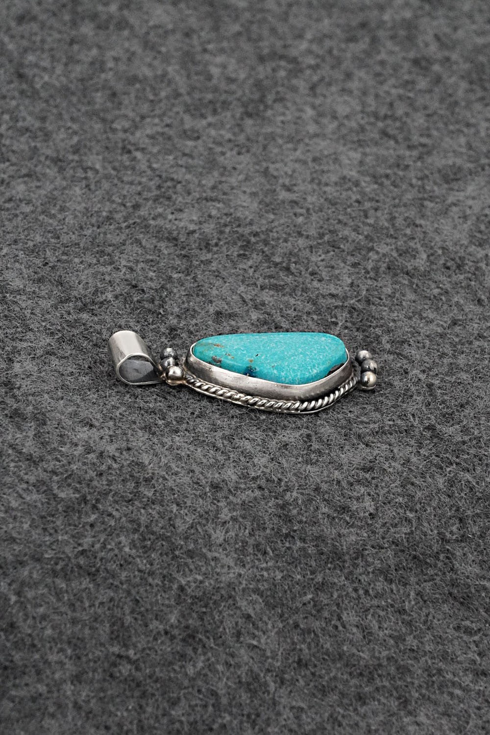 Turquoise & Sterling Silver Pendant - Rena Begay