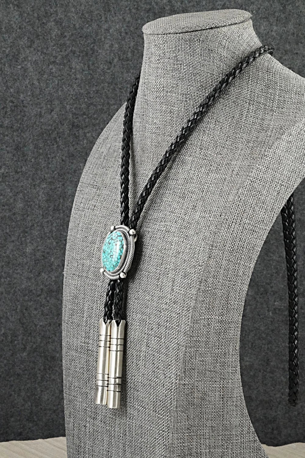 Turquoise & Sterling Silver Bolo Tie - Bob Becenti
