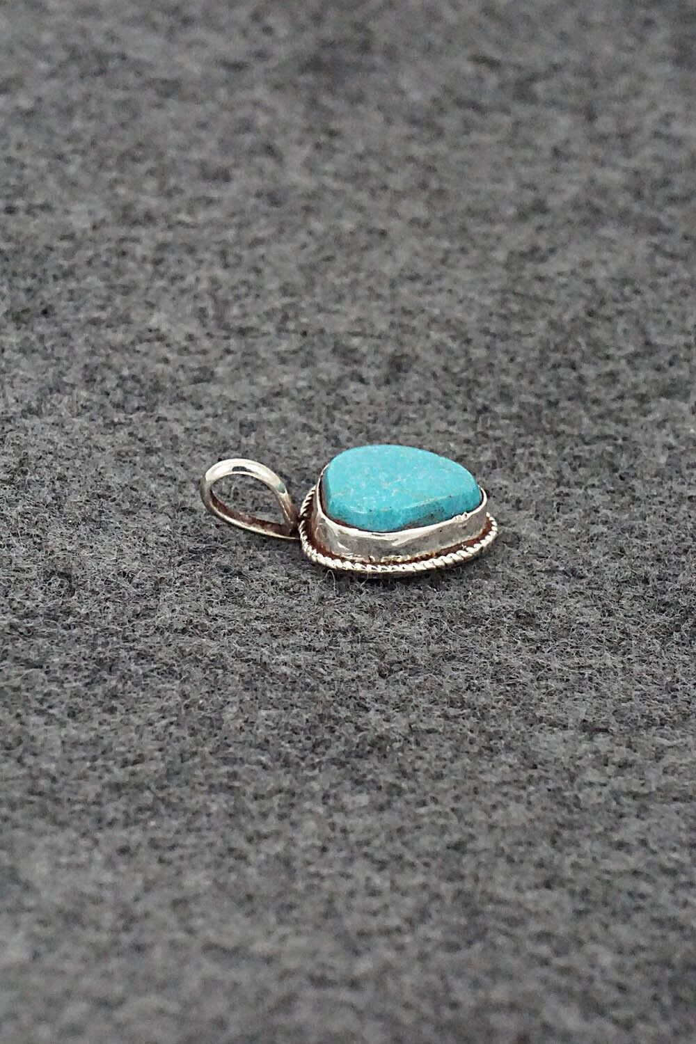 Turquoise & Sterling Silver Pendant - Ernest Hawthorne
