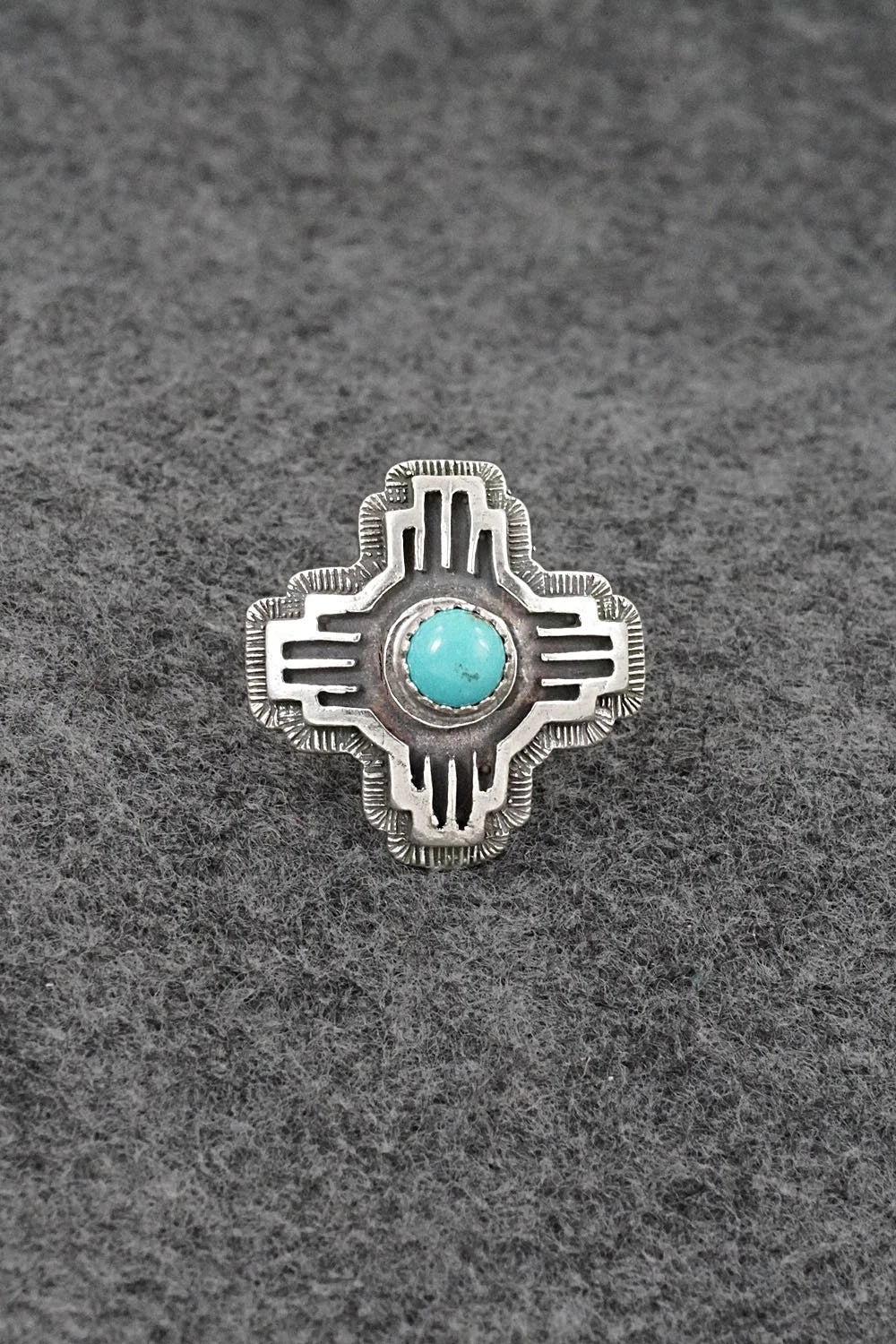 Turquoise and Sterling Silver Ring - Letricia Largo - Size 6.5