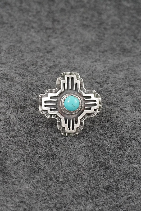 Turquoise and Sterling Silver Ring - Letricia Largo - Size 6.5