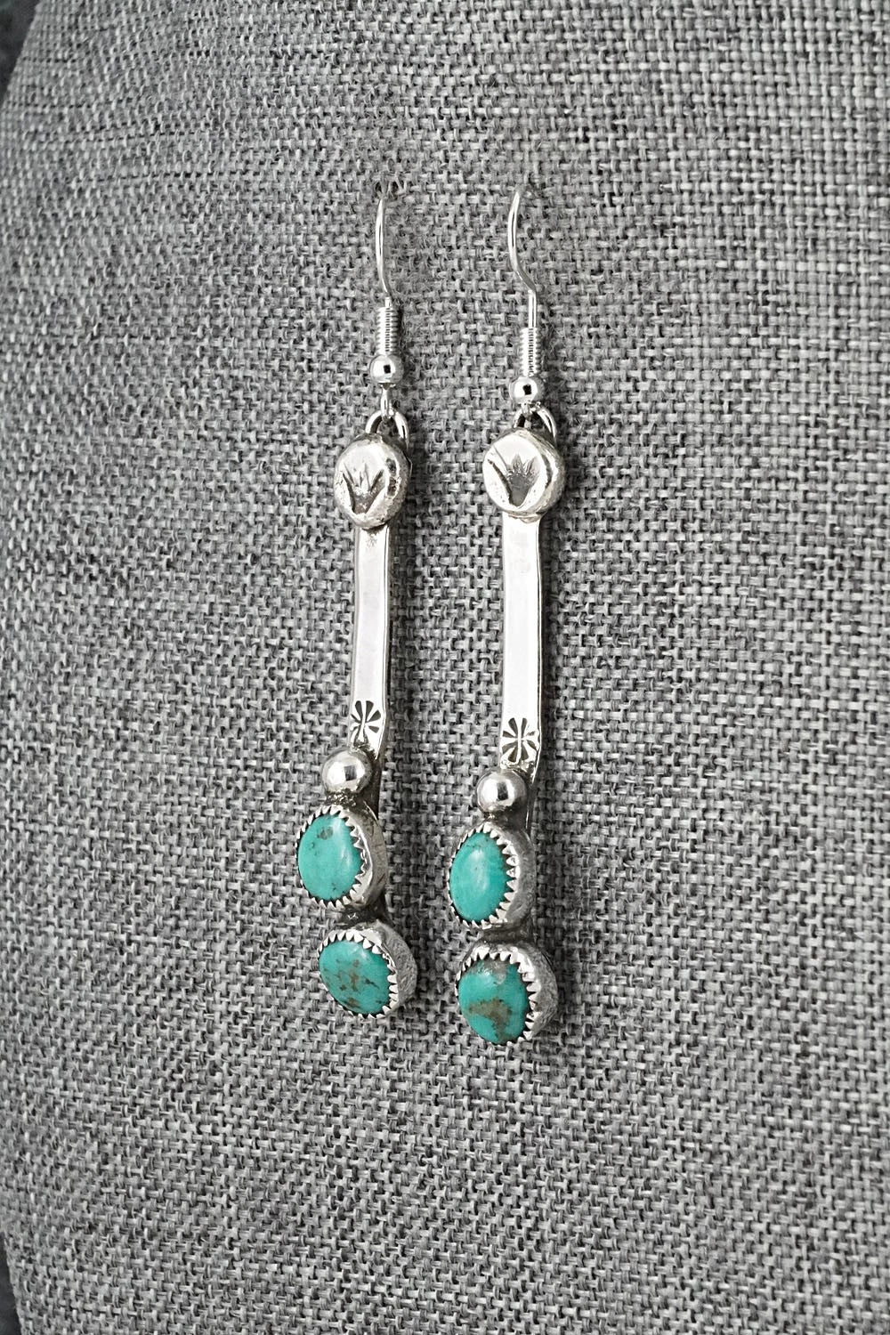 Turquoise & Sterling Silver Earrings - Priscilla Reeder