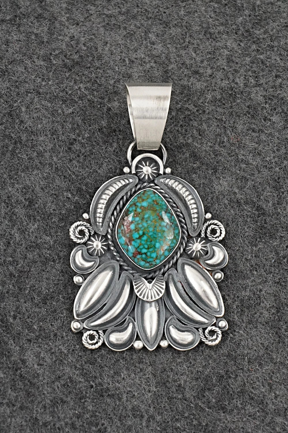 Turquoise and Sterling Silver Pendant - Derrick Gordon