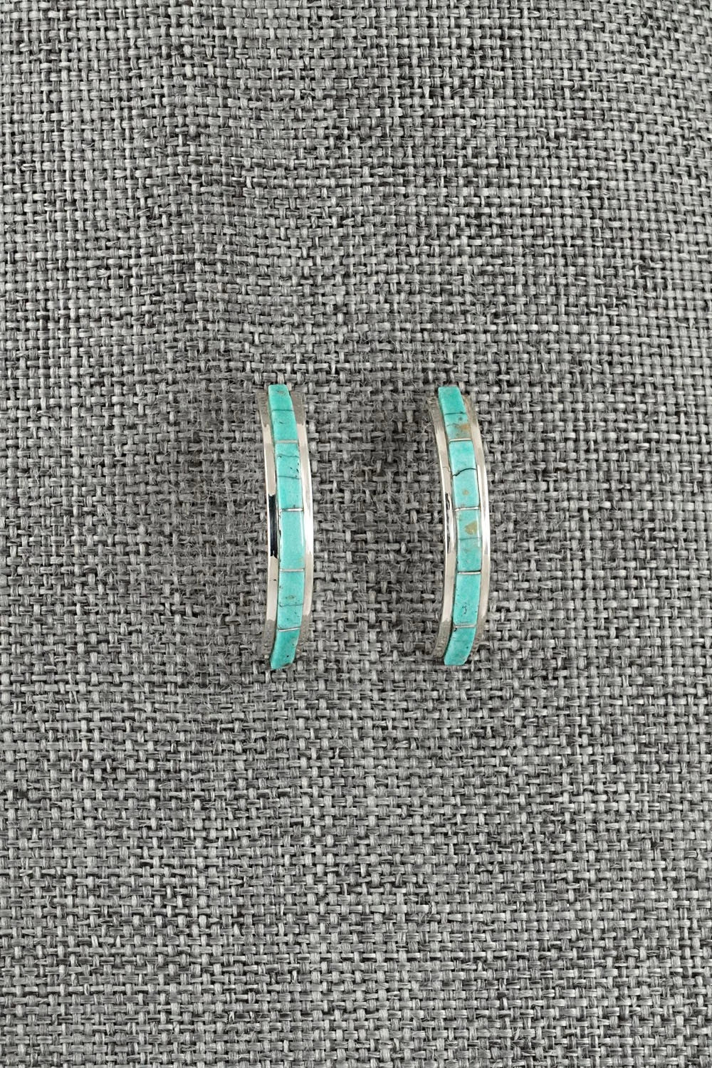 Turquoise & Sterling Silver Earrings - Nathaniel Johnson