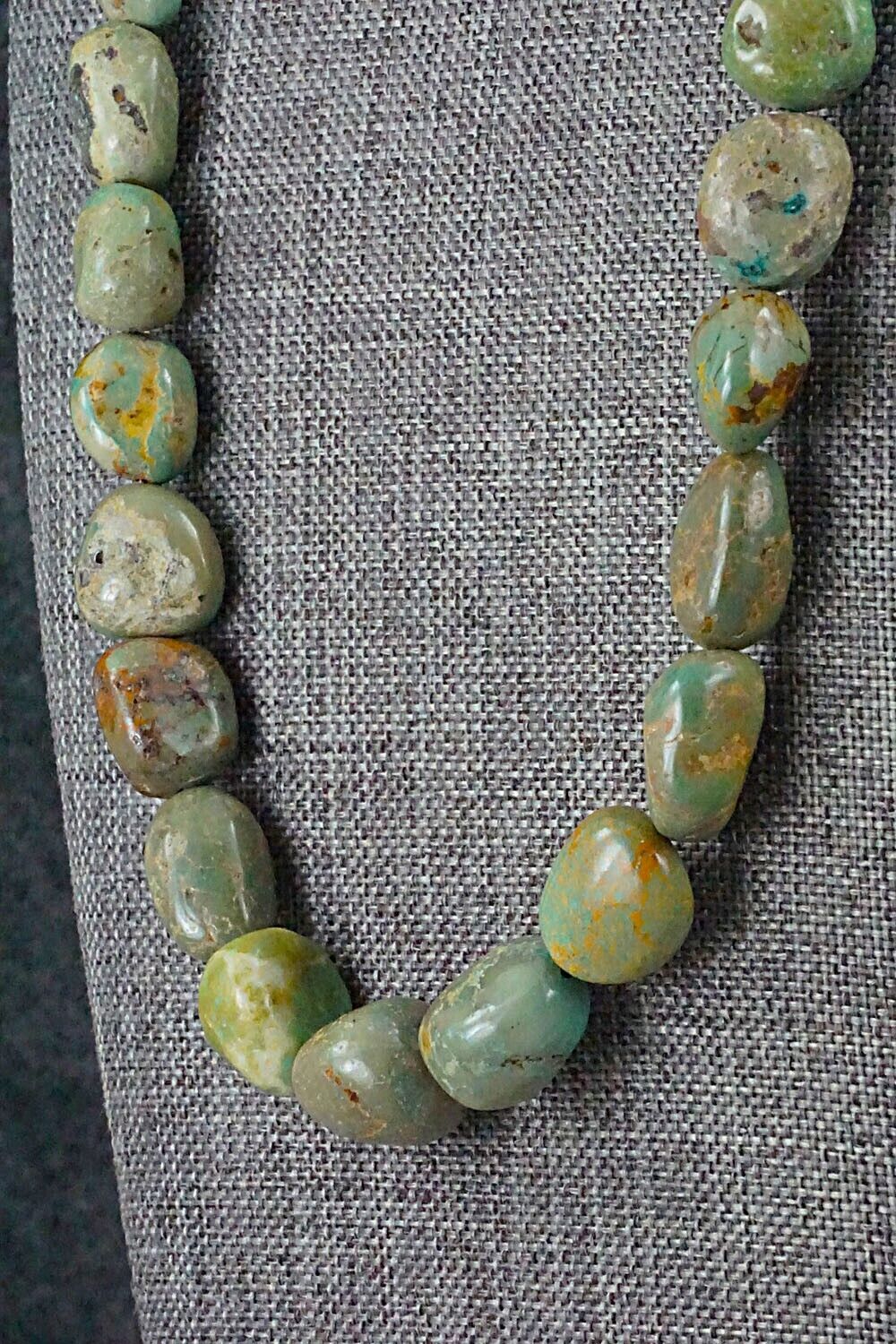 Turquoise & Sterling Silver Necklace 24" - Louise Joe
