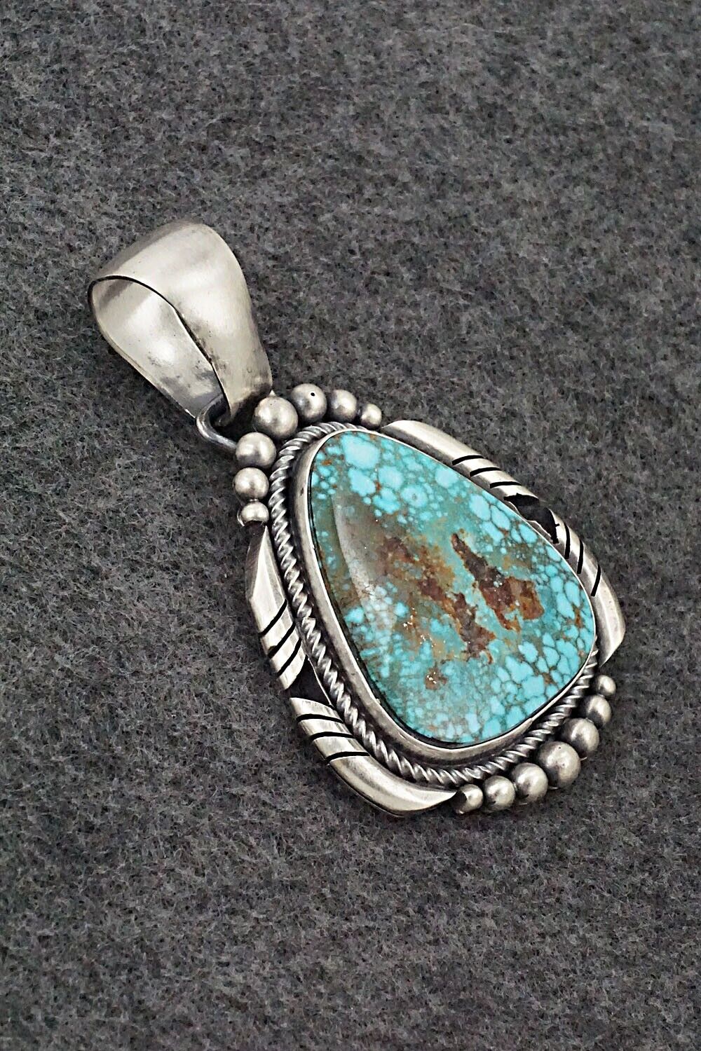 Turquoise & Sterling Silver Pendant - Paul Livingston