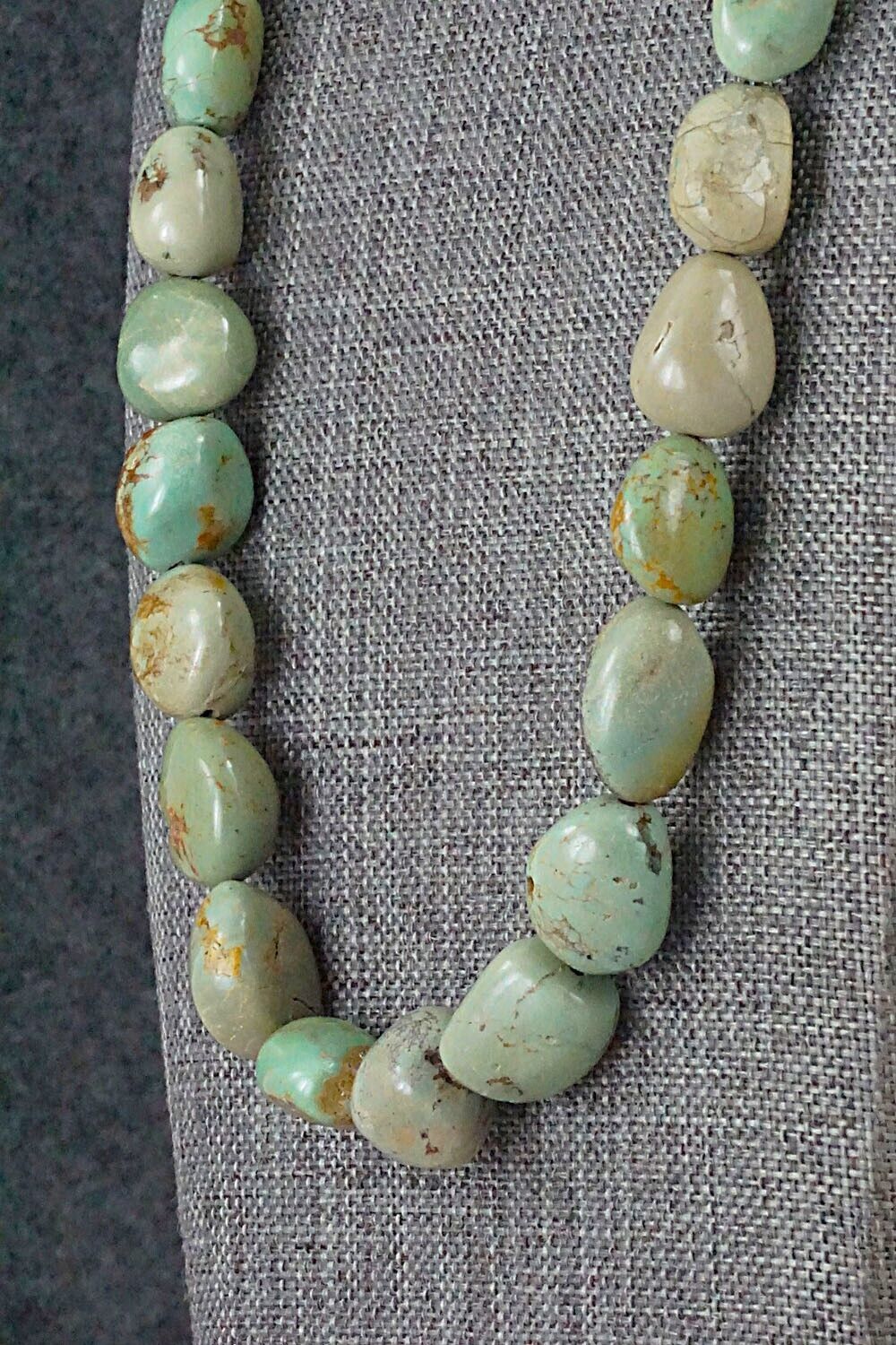 Turquoise & Sterling Silver Necklace 24" - Louise Joe